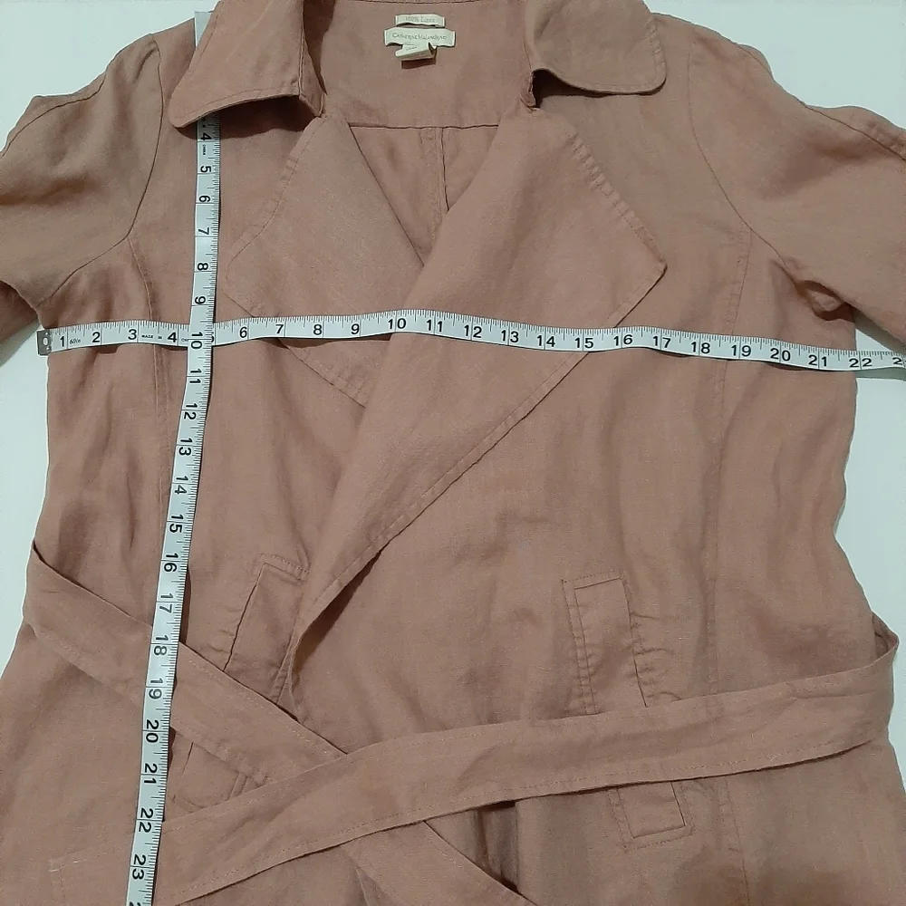 Catherine Malandrino Long Linen Cardigan Medium